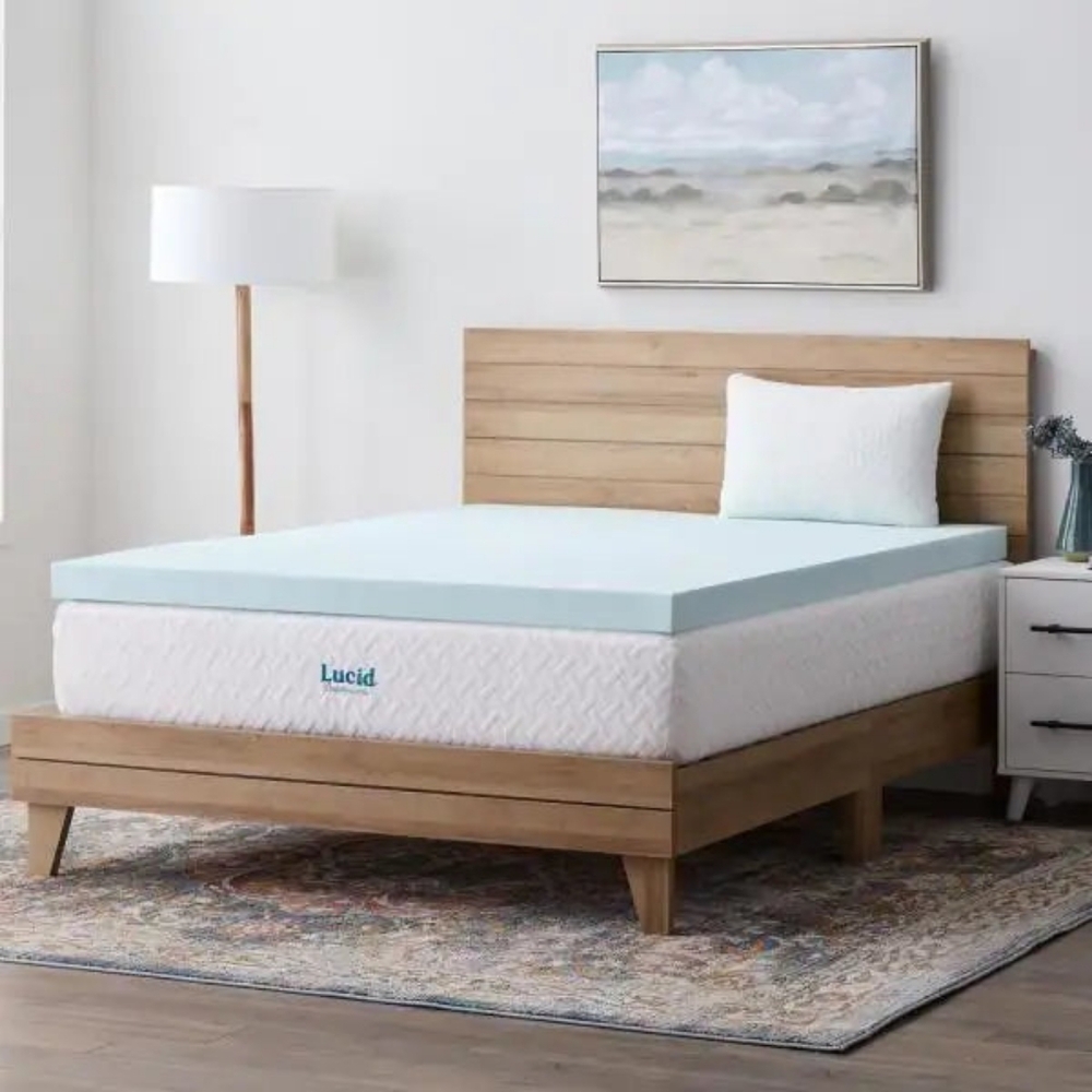 LUCID Twin XL 3" Gel & Aloe Infused Mattress Topper